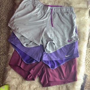 Bundle set of 3 Nike Dri-Fit running shorts